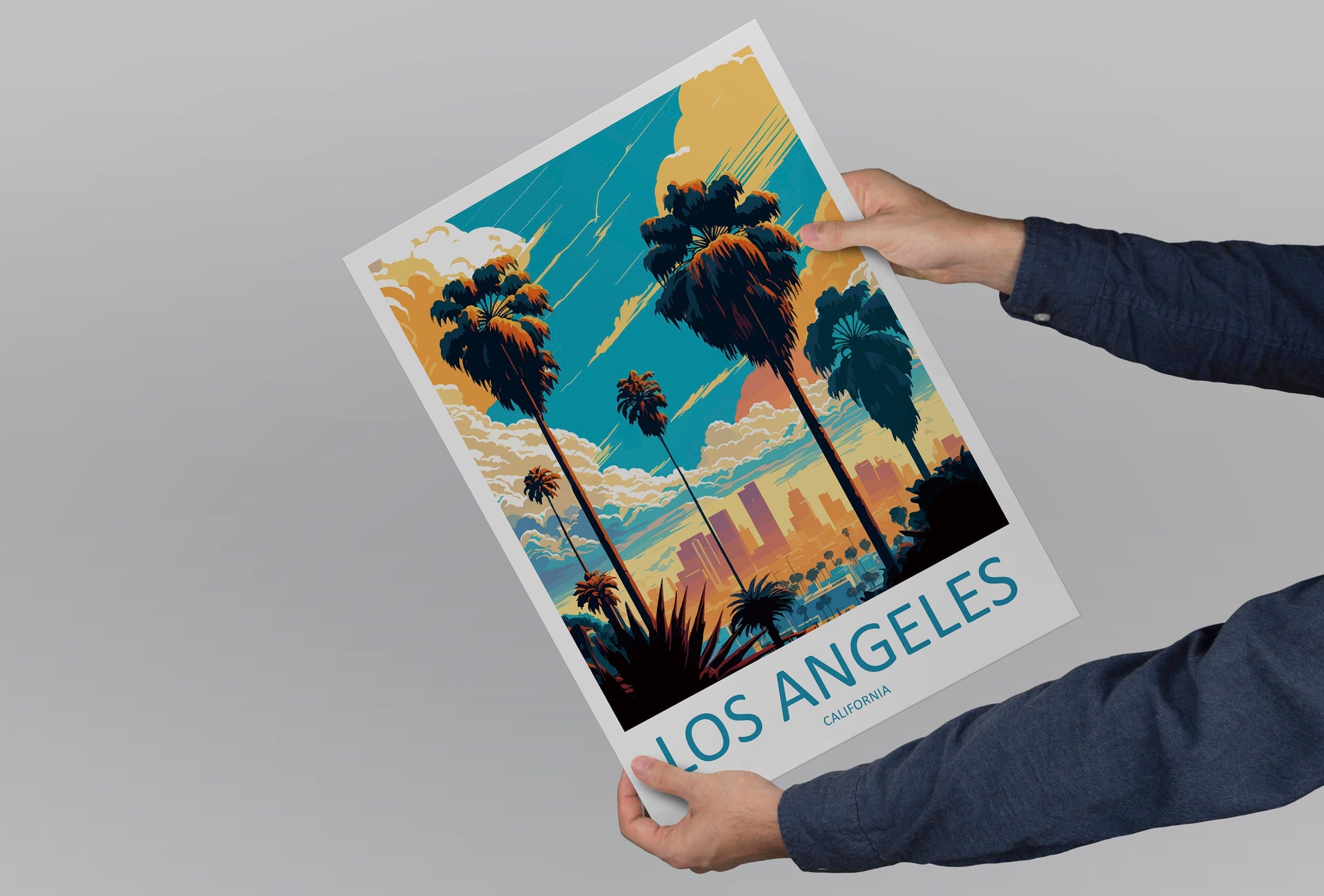 Los Angeles Travel Print Wall Art Los Angeles Wall Hanging Home Décor Los Angeles Gift Art Lovers California Art Lover Gift Los Angeles Deco