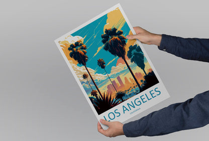 Los Angeles Travel Print Wall Art Los Angeles Wall Hanging Home Décor Los Angeles Gift Art Lovers California Art Lover Gift Los Angeles Deco