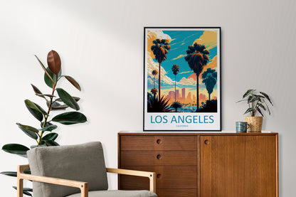 Los Angeles Travel Print Wall Art Los Angeles Wall Hanging Home Décor Los Angeles Gift Art Lovers California Art Lover Gift Los Angeles Deco