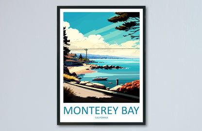 Monterey Bay Travel Print Wall Art Monterey Bay Wall Hanging Home Décor Monterey Bay Gift Art Lovers California Art Lover Gift Monterey Bay