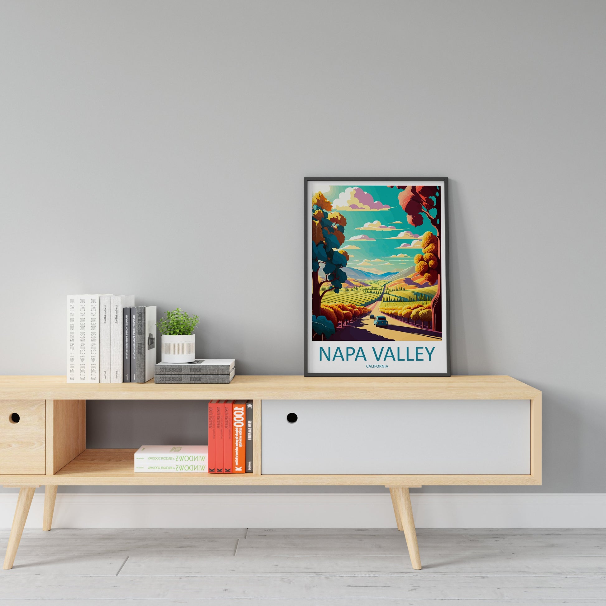 Napa Valley Travel Print Wall Art Napa Valley Wall Hanging Home Décor Napa Valley Gift Art Lovers California Art Lover Gift Napa Valley