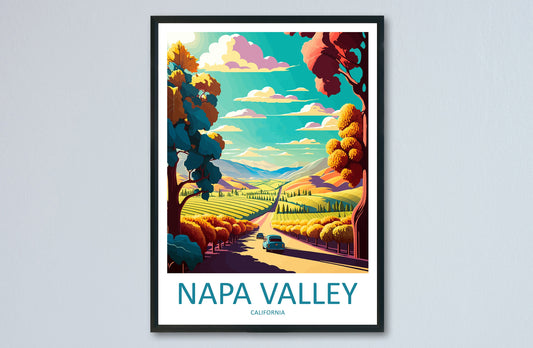 Napa Valley Travel Print Wall Art Napa Valley Wall Hanging Home Décor Napa Valley Gift Art Lovers California Art Lover Gift Napa Valley