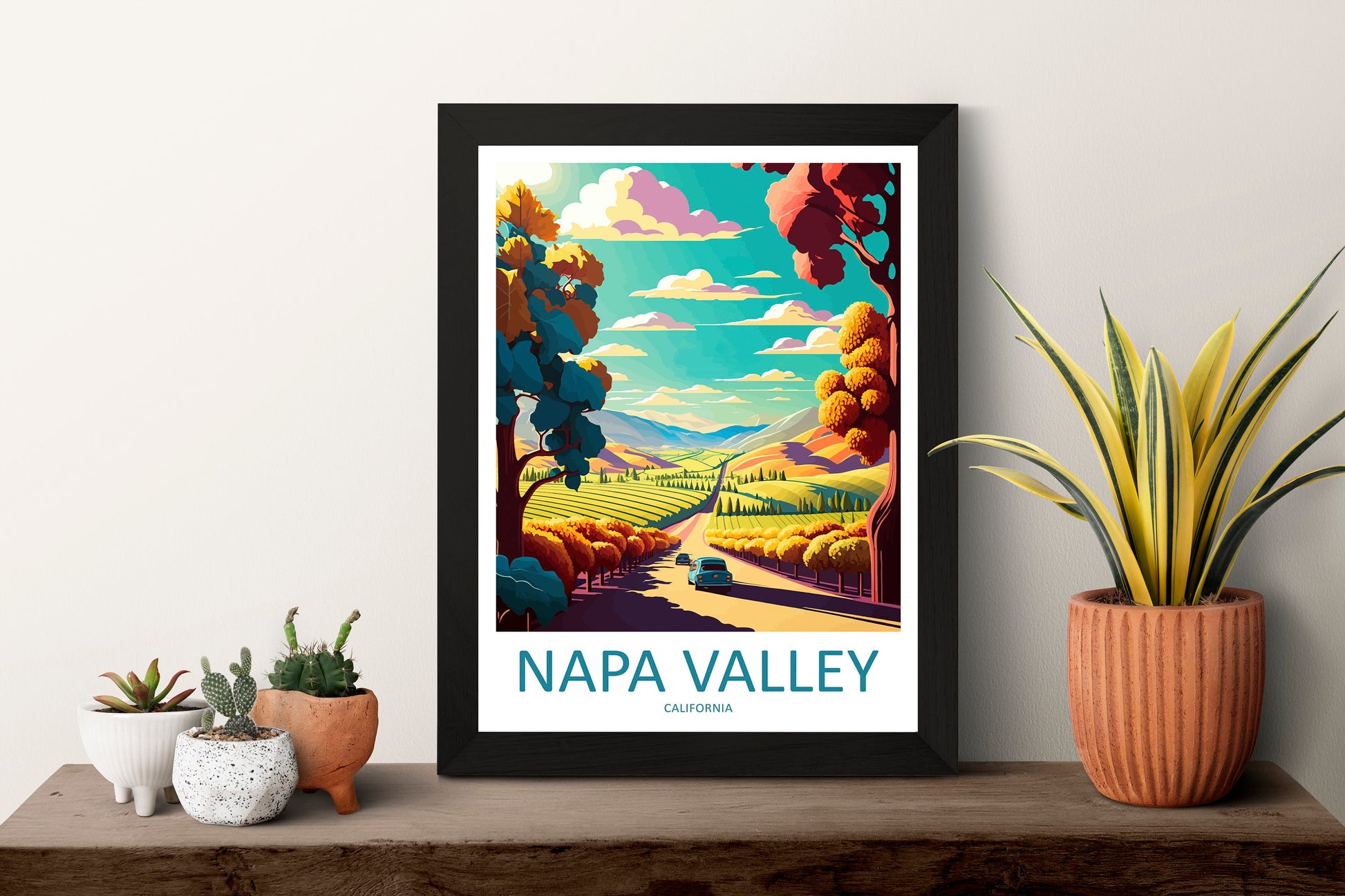 Napa Valley Travel Print Wall Art Napa Valley Wall Hanging Home Décor Napa Valley Gift Art Lovers California Art Lover Gift Napa Valley