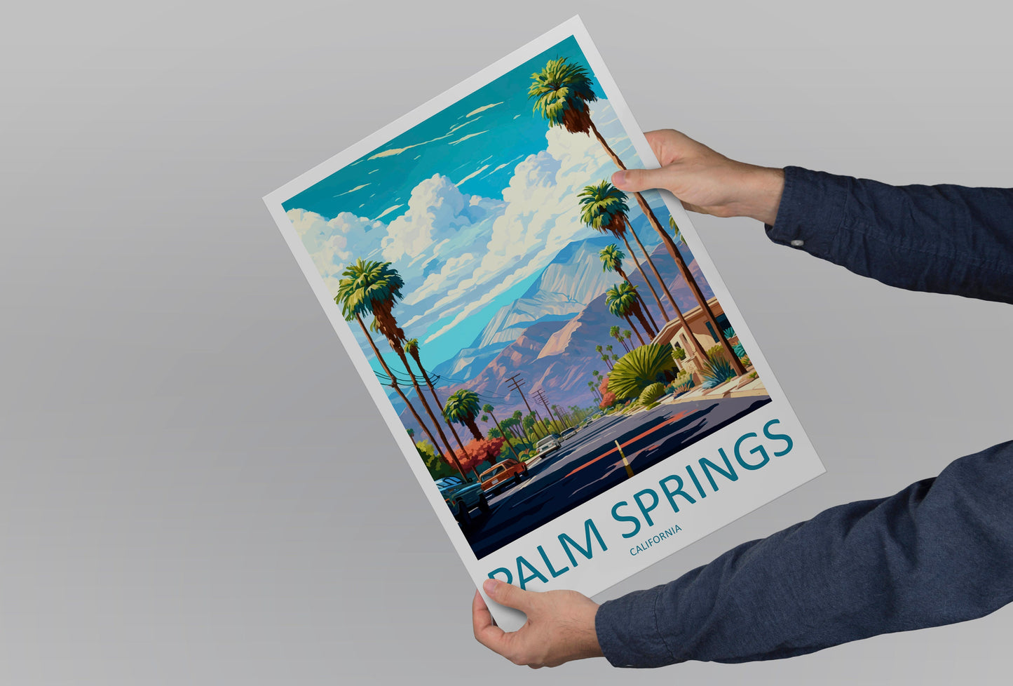 Palm Springs Travel Print Wall Art Palm Springs Wall Hanging Home Décor Palm Springs Gift Art Lovers California Art Lover Gift Palm Springs