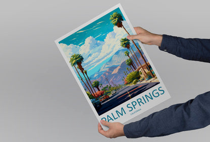 Palm Springs Travel Print Wall Art Palm Springs Wall Hanging Home Décor Palm Springs Gift Art Lovers California Art Lover Gift Palm Springs