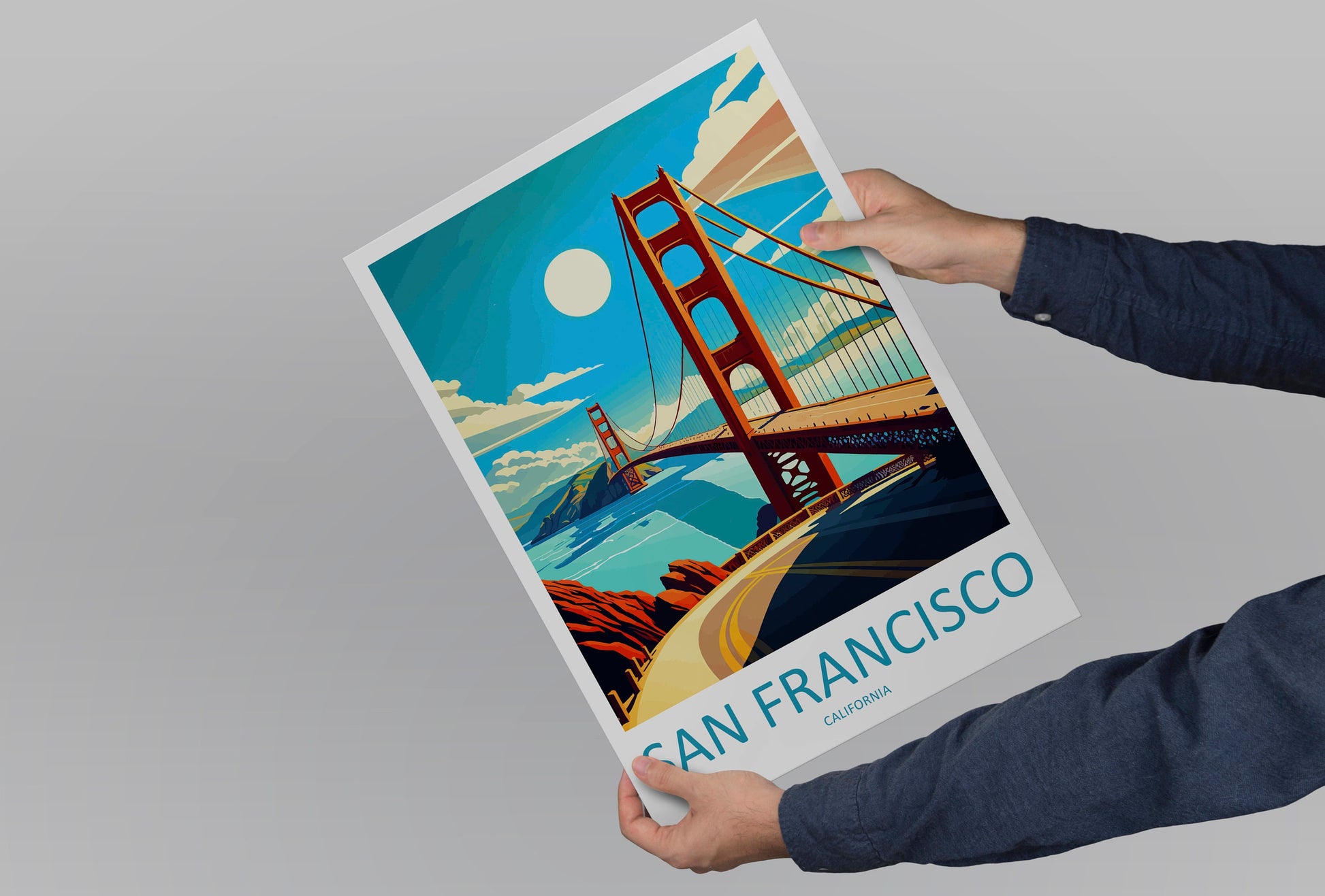 San Francisco Golden Gate Travel Print Wall Art San Francisco Wall Hanging Home Décor San Francisco Gift Art Lovers California Art Lover