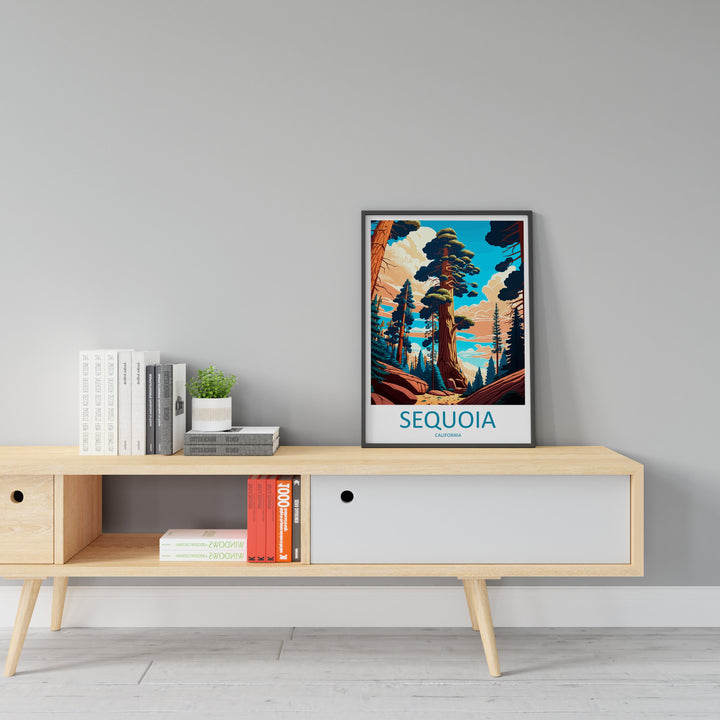 Sequoia National Park Travel Print Wall Art Sequoia Wall Hanging Home Décor Sequoia Gift Art Lovers California Art Lover Gift