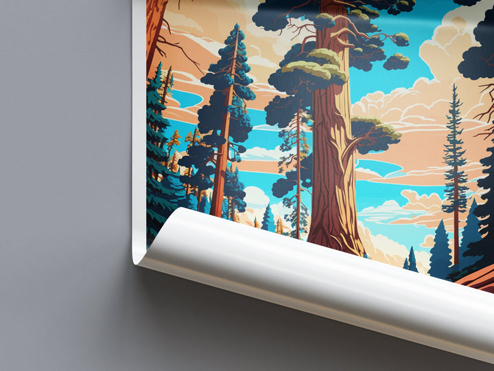 Sequoia National Park Travel Print Wall Art Sequoia Wall Hanging Home Décor Sequoia Gift Art Lovers California Art Lover Gift