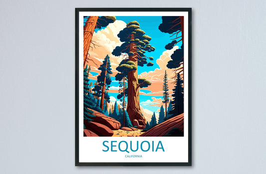 Sequoia National Park Travel Print Wall Art Sequoia Wall Hanging Home Décor Sequoia Gift Art Lovers California Art Lover Gift