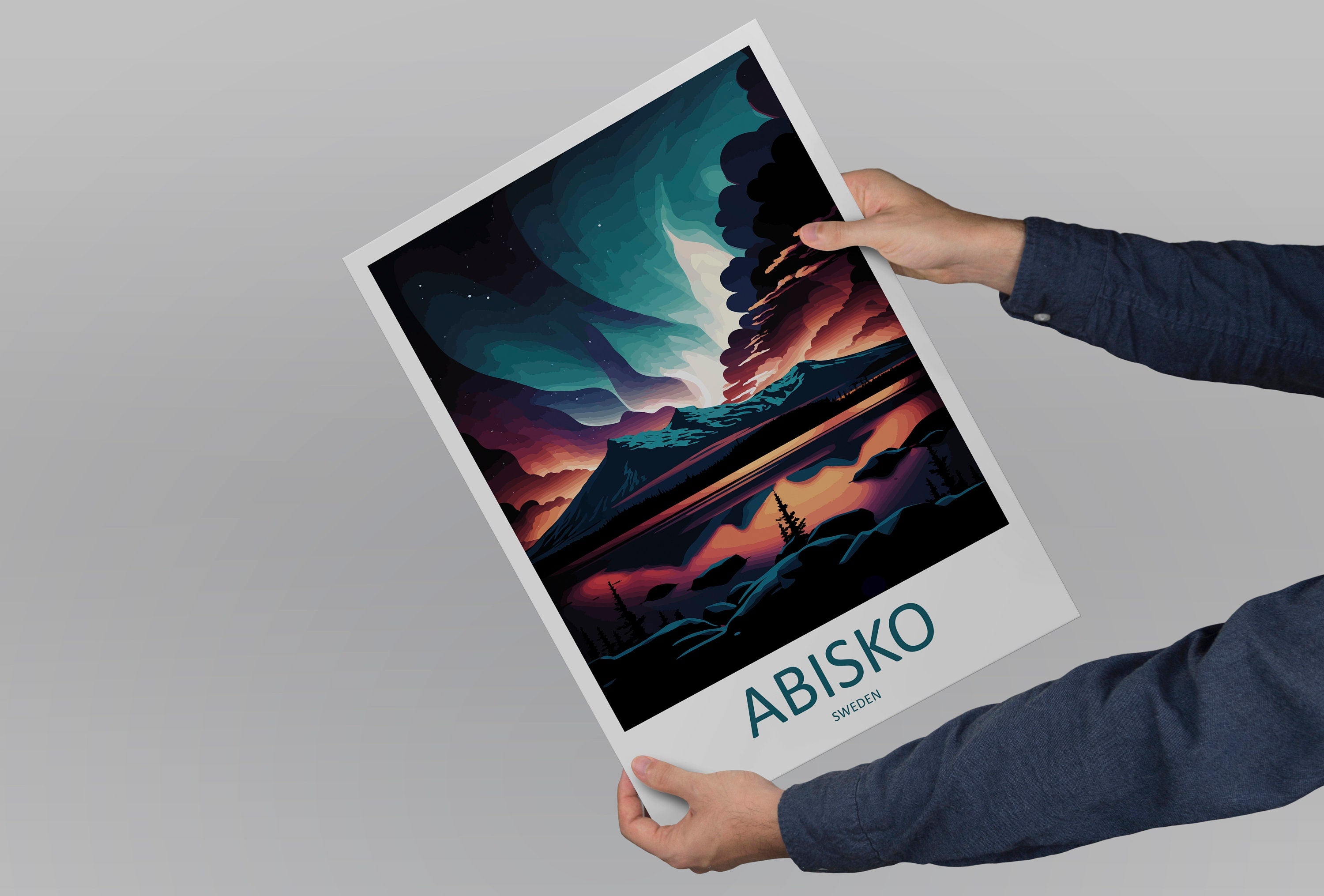 Abisko Travel Print Wall Art Abisko Wall Hanging Home Décor Abisko Gift Art Lovers Sweden Art Lover Gift Abisko Travel Art Poster