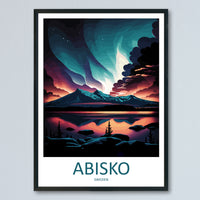 Abisko Travel Print Wall Art Abisko Wall Hanging Home Décor Abisko Gift Art Lovers Sweden Art Lover Gift Abisko Travel Art Poster