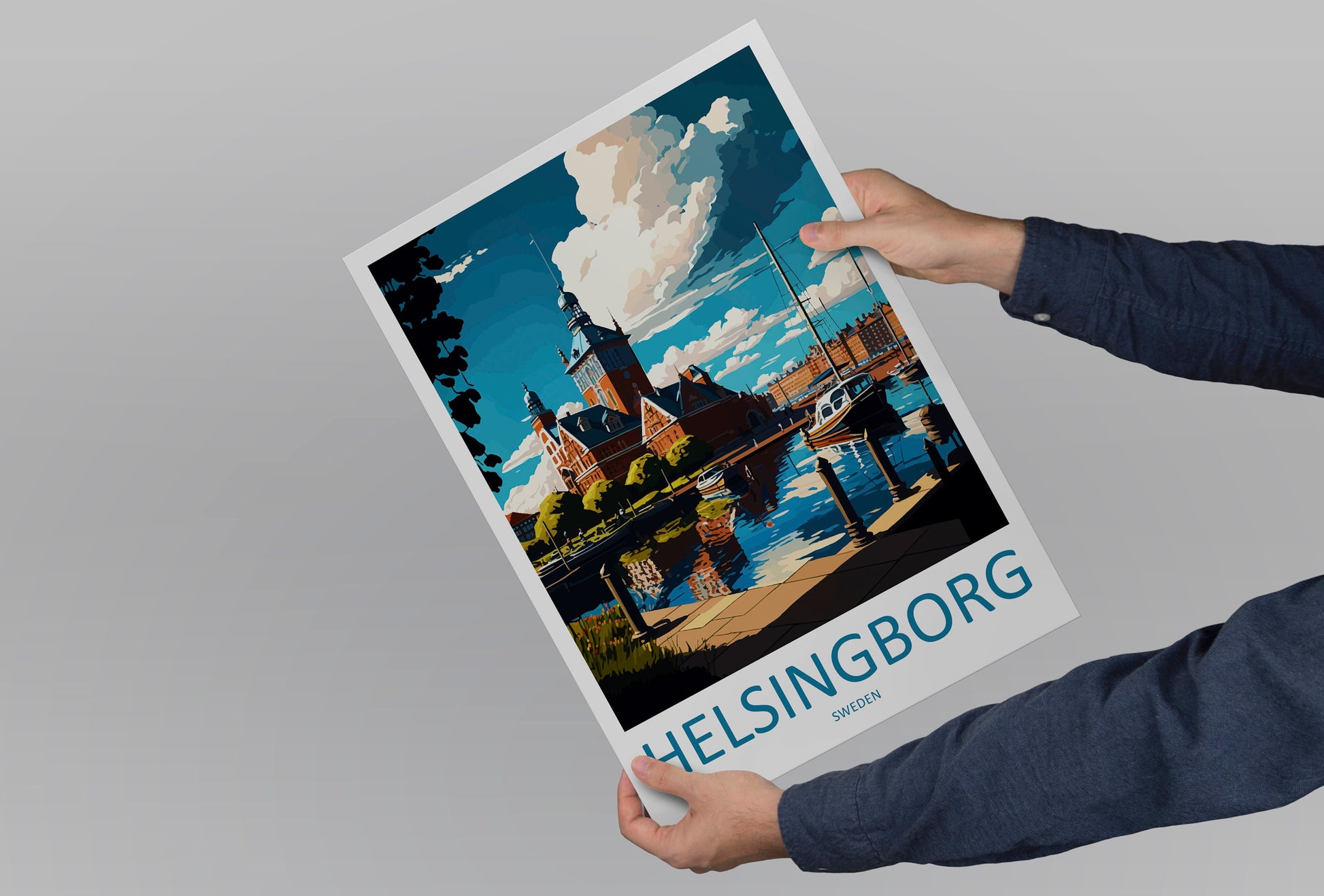 Helsingborg Travel Print Wall Art Helsingborg Wall Hanging Home Décor Helsingborg Gift Art Lovers Sweden Art Lover Gift Helsingborg Travel