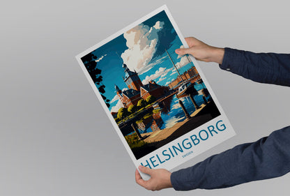 Helsingborg Travel Print Wall Art Helsingborg Wall Hanging Home Décor Helsingborg Gift Art Lovers Sweden Art Lover Gift Helsingborg Travel