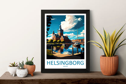 Helsingborg Travel Print Wall Art Helsingborg Wall Hanging Home Décor Helsingborg Gift Art Lovers Sweden Art Lover Gift Helsingborg Travel