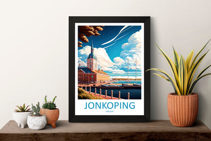 Jonkoping Travel Print Wall Art Jonkoping Wall Hanging Home Décor Jonkoping Gift Art Lovers Sweden Art Lover Gift Jonkoping Travel Art Print