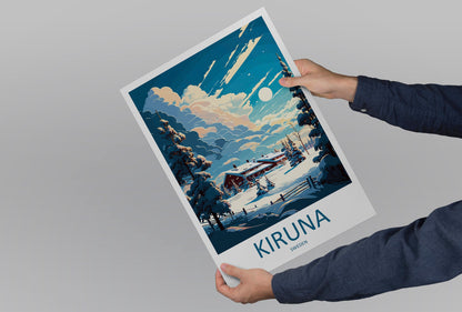 Kiruna Travel Print Wall Art Kiruna Wall Hanging Home Décor Kiruna Gift Art Lovers Sweden Art Lover Gift Kiruna Travel Art Poster