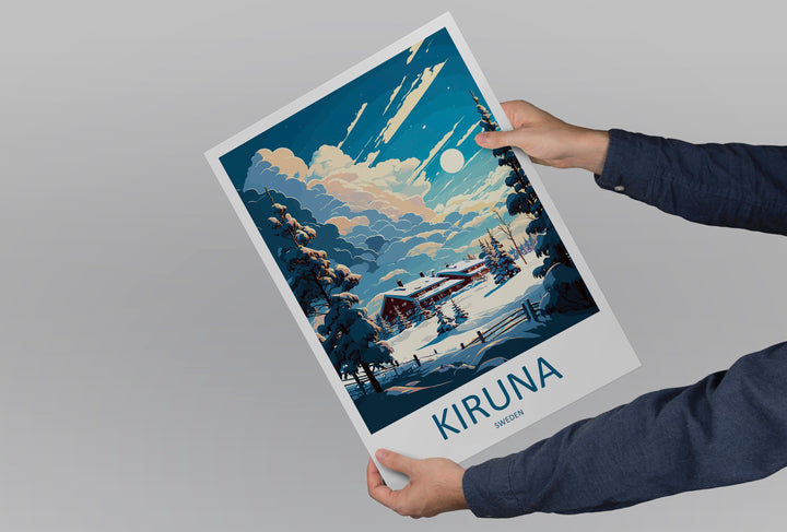 Kiruna Travel Print Wall Art Kiruna Wall Hanging Home Décor Kiruna Gift Art Lovers Sweden Art Lover Gift Kiruna Travel Art Poster