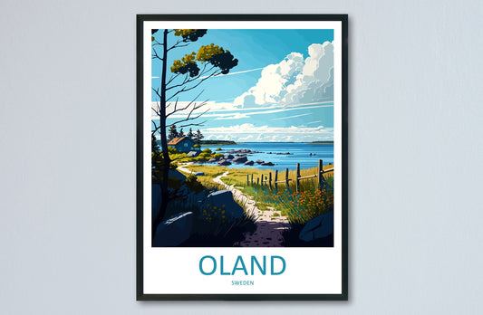 Oland Travel Print Wall Art Oland Wall Hanging Home Décor Oland Gift Art Lovers Sweden Art Lover Gift Oland Travel Art Poster Oland Print