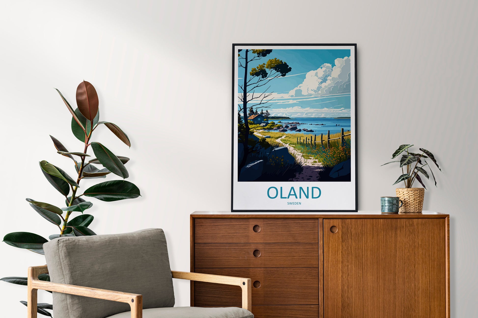 Oland Travel Print Wall Art Oland Wall Hanging Home Décor Oland Gift Art Lovers Sweden Art Lover Gift Oland Travel Art Poster Oland Print