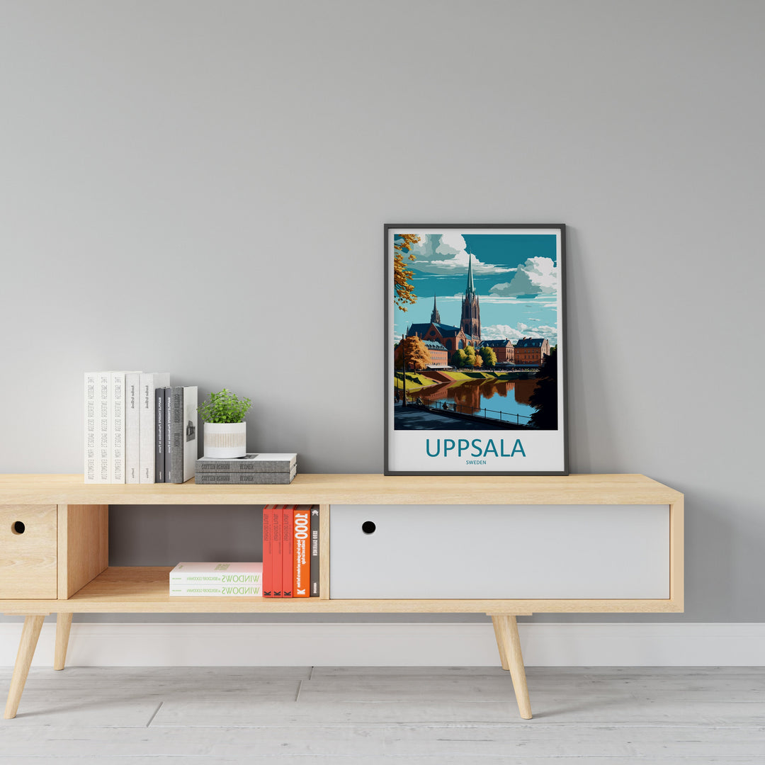 Uppsala Travel Print Wall Art Uppsala Wall Hanging Home Décor Uppsala Gift Art Lovers Sweden Art Lover Gift Uppsala Travel Art Poster