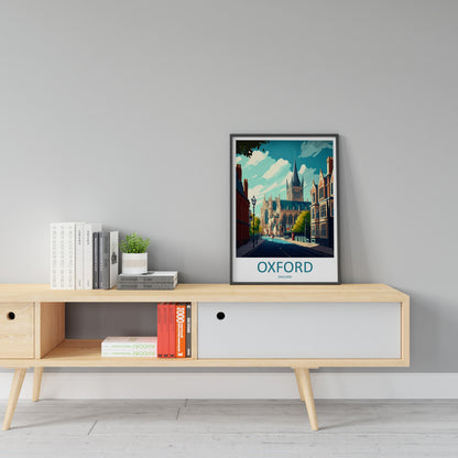 Oxford Travel Print Wall Art Oxford Wall Hanging Home Décor Oxford Gift Art Lovers England Art Lover Gift Poster Oxford Art Oxford Poster