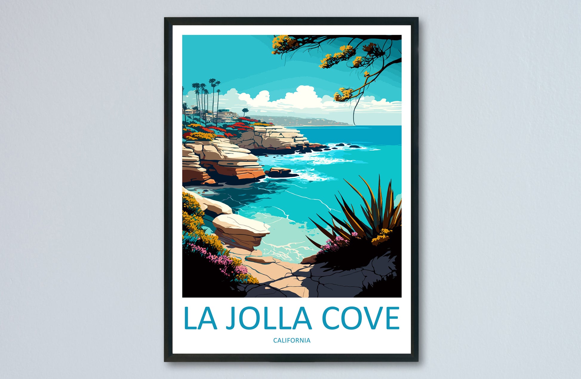 La Jolla Cove Travel Print Wall Art La Jolla Cove Wall Hanging Home Décor La Jolla Cove Gift Art Lovers California Art Lover Gift