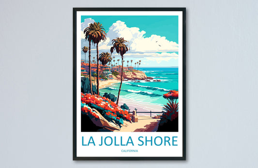La Jolla Shore Travel Print Wall Art La Jolla Shore Wall Hanging Home Décor La Jolla Shore Gift Art Lovers California Art Lover Gift