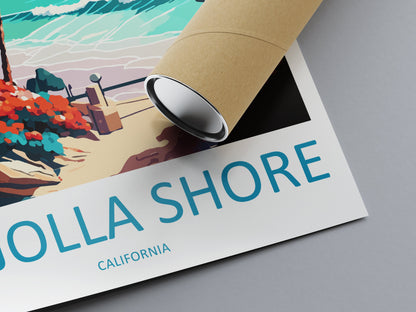 La Jolla Shore Travel Print Wall Art La Jolla Shore Wall Hanging Home Décor La Jolla Shore Gift Art Lovers California Art Lover Gift