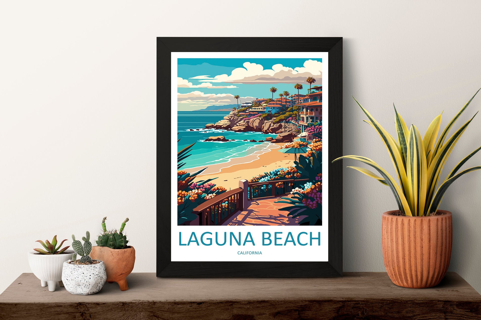 Laguna Beach Travel Print Wall Art Laguna Beach Wall Hanging Home Décor Laguna Beach Gift Art Lovers California Art Lover Gift