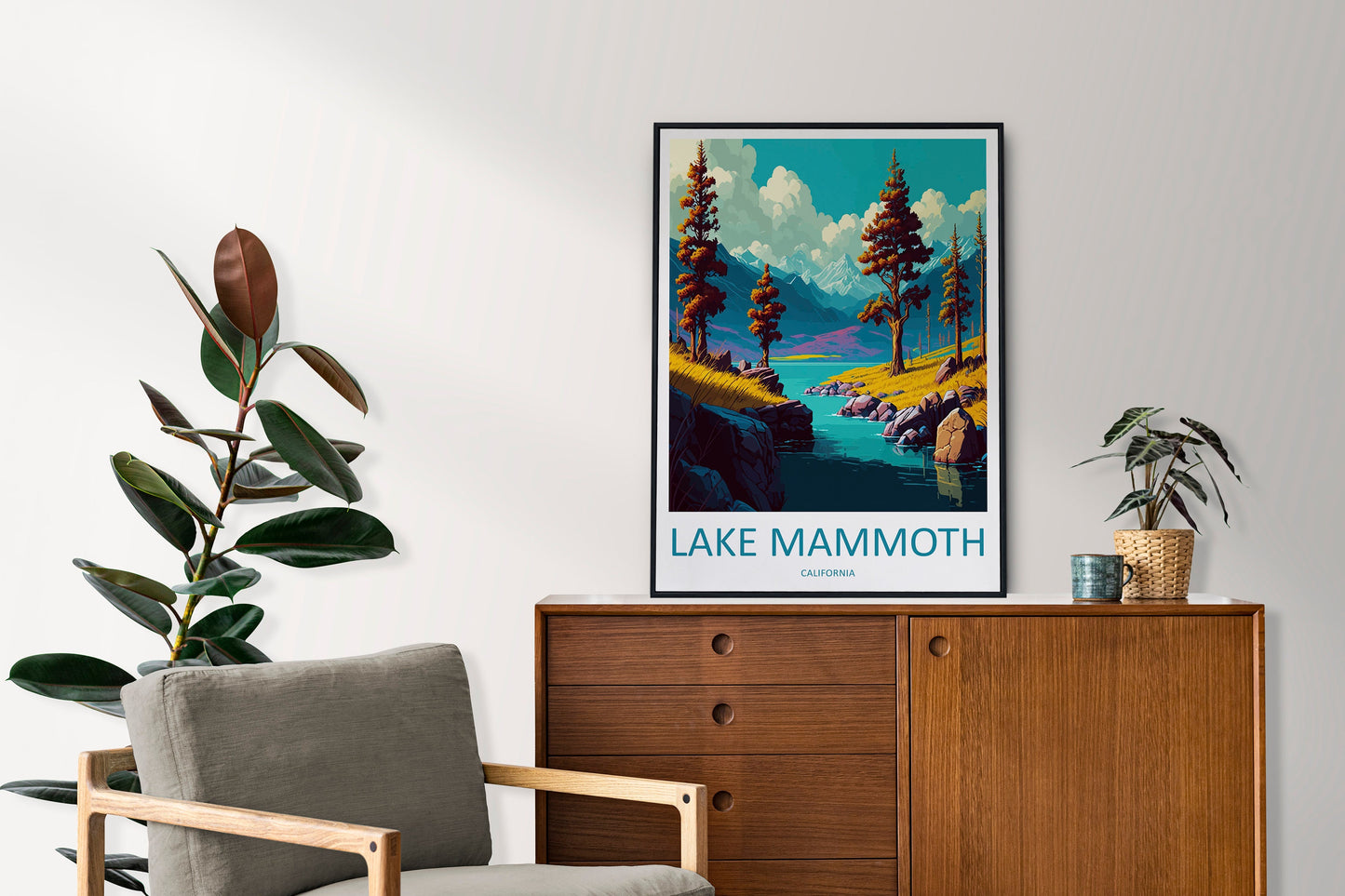 Lake Mammoth Travel Print Wall Art Lake Mammoth Wall Hanging Home Décor Lake Mammoth Gift Art Lovers California Art Lover Gift