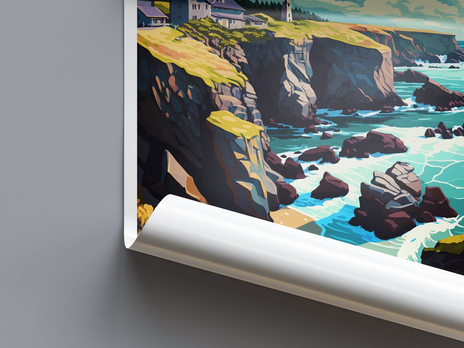 Mendocino Travel Print Wall Art Mendocino Wall Hanging Home Décor Mendocino Gift Art Lovers California Art Lover Gift Mendocino Art Print