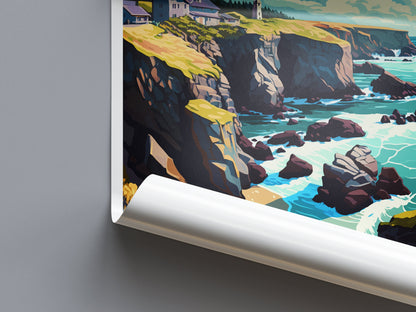 Mendocino Travel Print Wall Art Mendocino Wall Hanging Home Décor Mendocino Gift Art Lovers California Art Lover Gift Mendocino Art Print