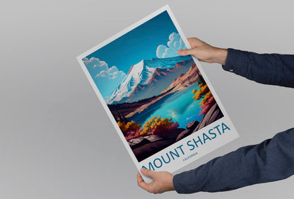 Mount Shasta Travel Print Wall Art Mount Shasta Wall Hanging Home Décor Mount Shasta Gift Art Lovers California Art Lover Gift Mount Shasta