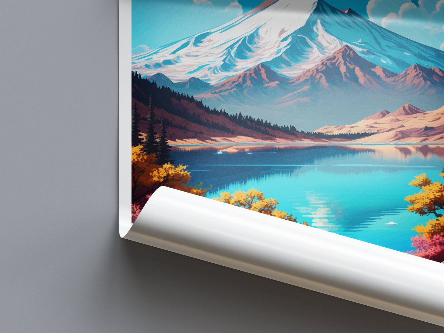 Mount Shasta Travel Print Wall Art Mount Shasta Wall Hanging Home Décor Mount Shasta Gift Art Lovers California Art Lover Gift Mount Shasta