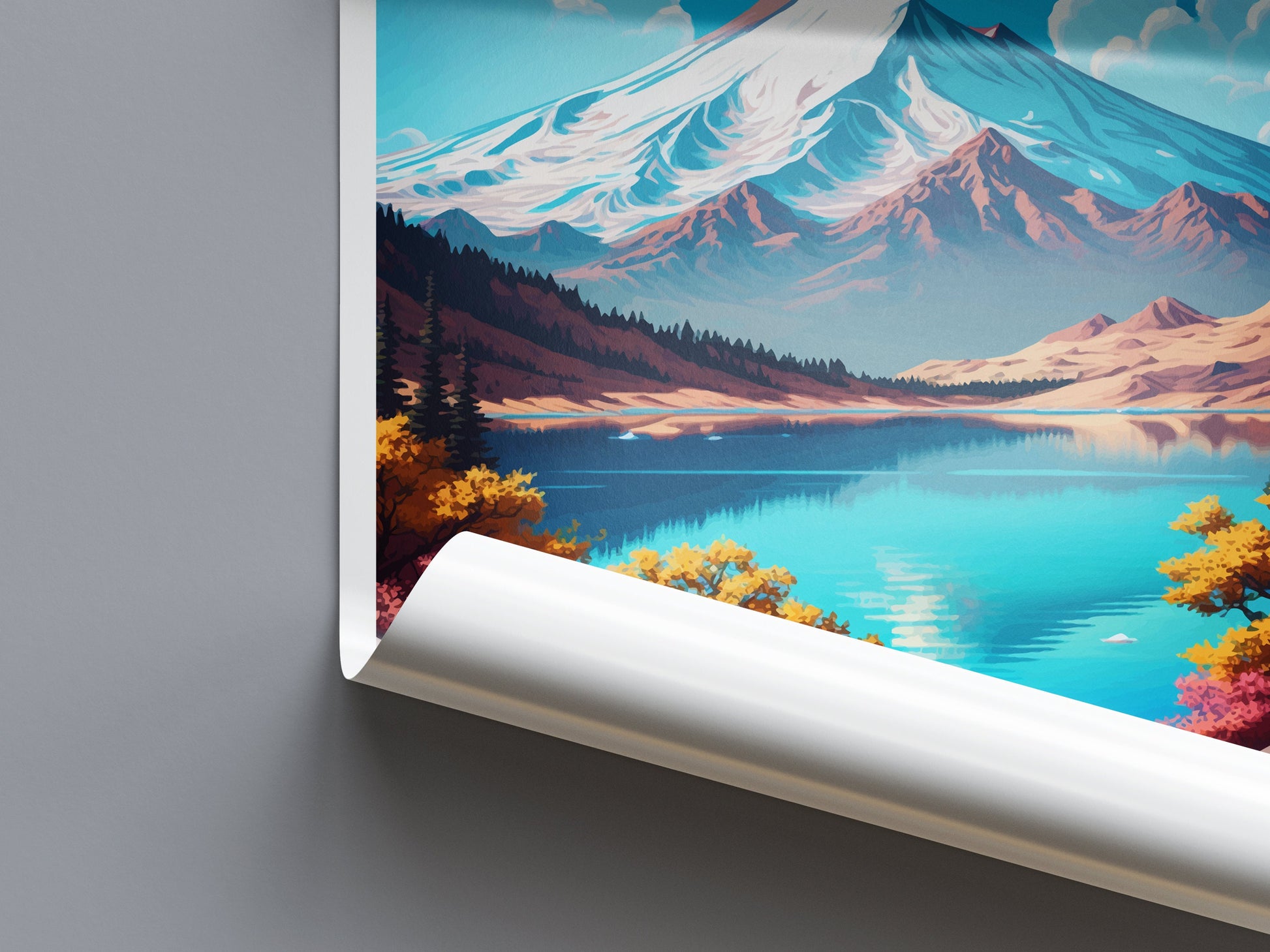 Mount Shasta Travel Print Wall Art Mount Shasta Wall Hanging Home Décor Mount Shasta Gift Art Lovers California Art Lover Gift Mount Shasta