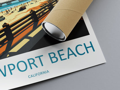 Newport Beach Travel Print Wall Art Newport Beach Wall Hanging Home Décor Newport Beach Gift Art Lovers California Art Lover Gift