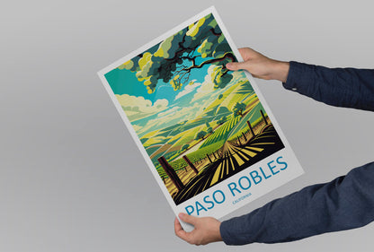 Paso Robles Travel Print Wall Art Paso Robles Wall Hanging Home Décor Paso Robles Gift Art Lovers California Art Lover Gift