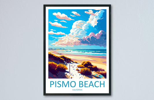 Pismo Beach Travel Print Wall Art Pismo Beach Wall Hanging Home Décor Pismo Beach Gift Art Lovers California Art Lover Gift