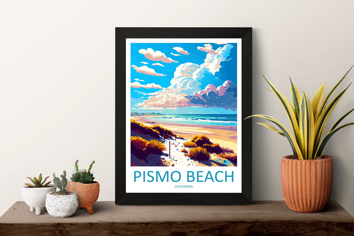 Pismo Beach Travel Print Wall Art Pismo Beach Wall Hanging Home Décor Pismo Beach Gift Art Lovers California Art Lover Gift