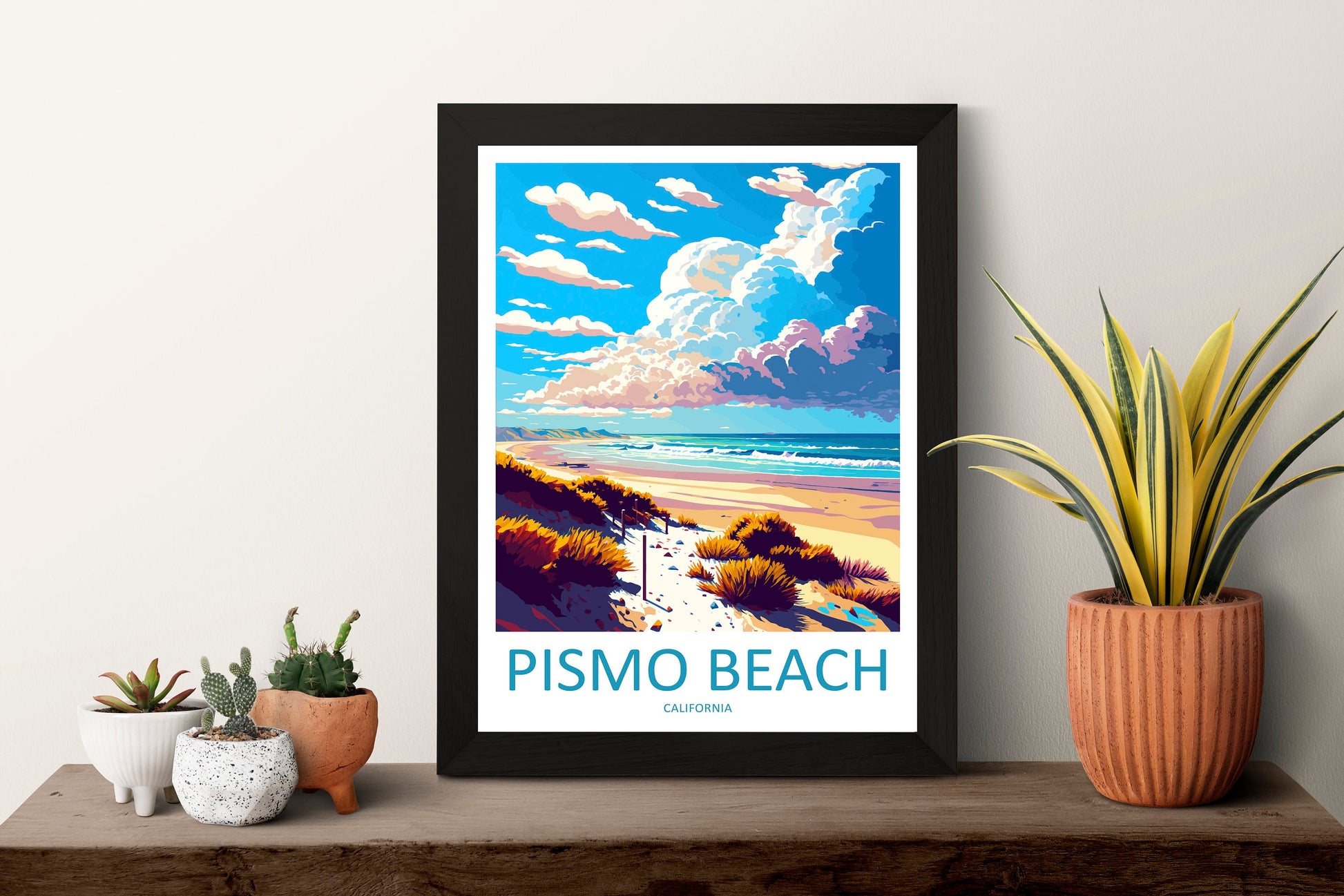 Pismo Beach Travel Print Wall Art Pismo Beach Wall Hanging Home Décor Pismo Beach Gift Art Lovers California Art Lover Gift