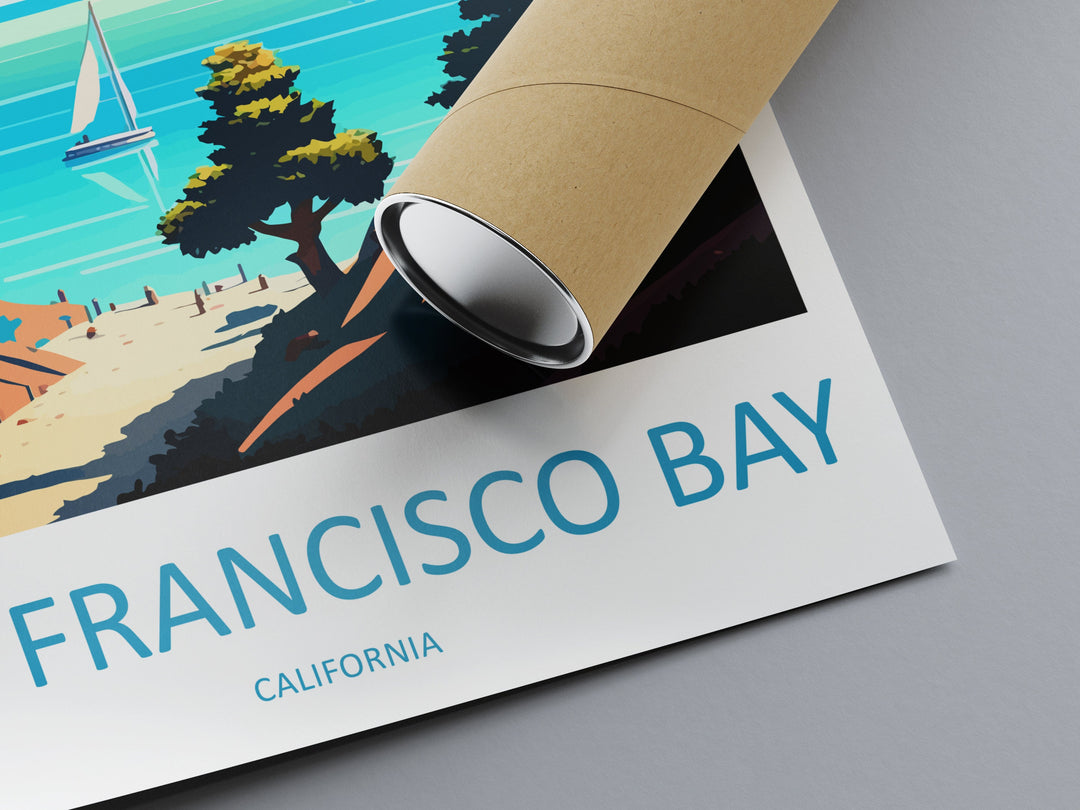 San Francisco Bay Area Travel Print Wall Art San Francisco Bay Wall Hanging Home Décor San Francisco Bay Gift Art Lovers California Art