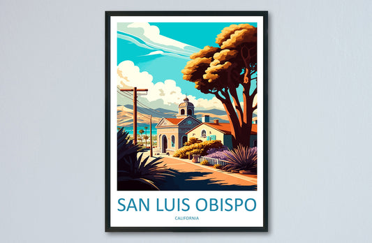 San Luis Obispo Travel Print Wall Art San Luis Obispo Wall Hanging Home Décor San Luis Obispo Gift Art Lovers California Art Lover Gift
