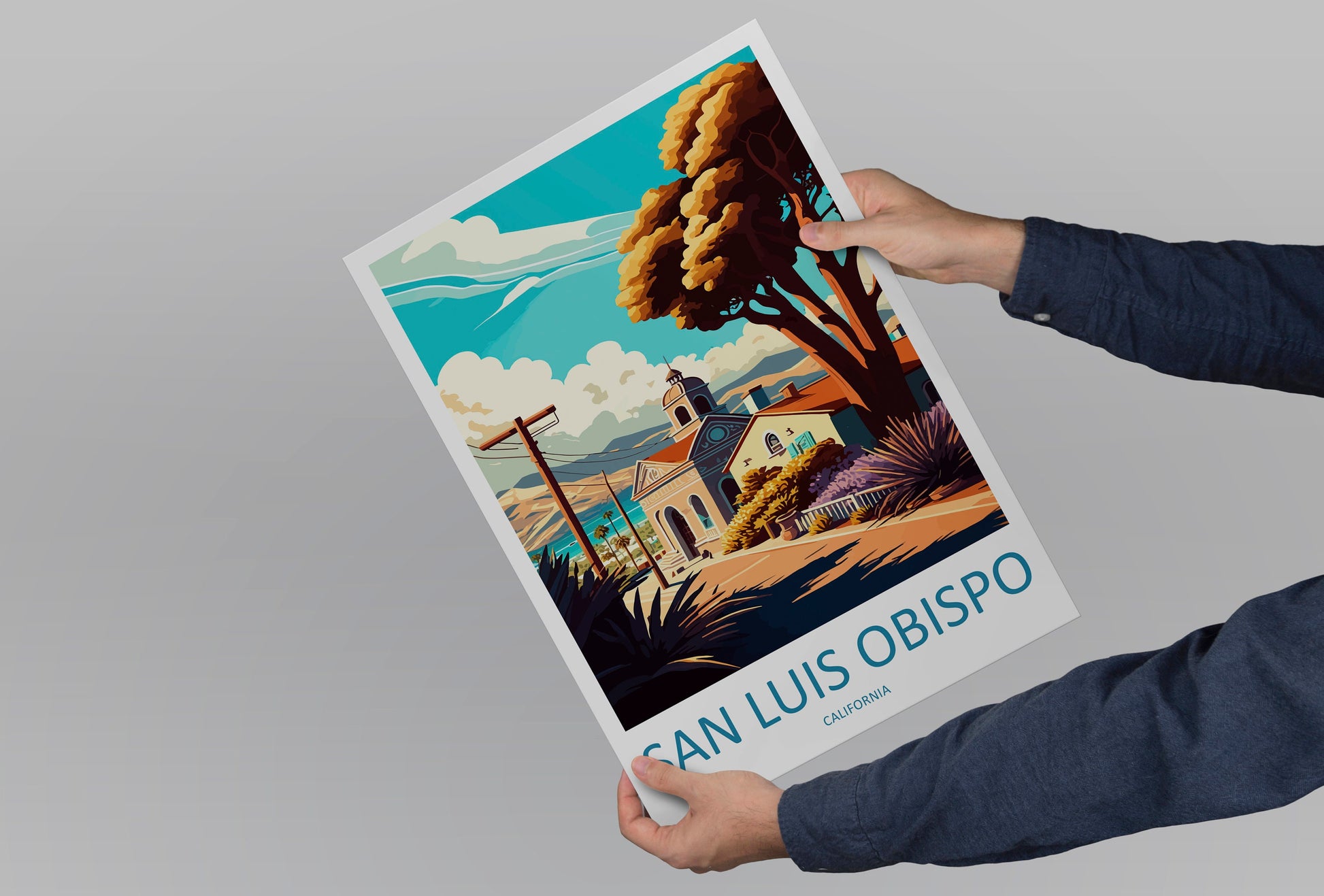 San Luis Obispo Travel Print Wall Art San Luis Obispo Wall Hanging Home Décor San Luis Obispo Gift Art Lovers California Art Lover Gift