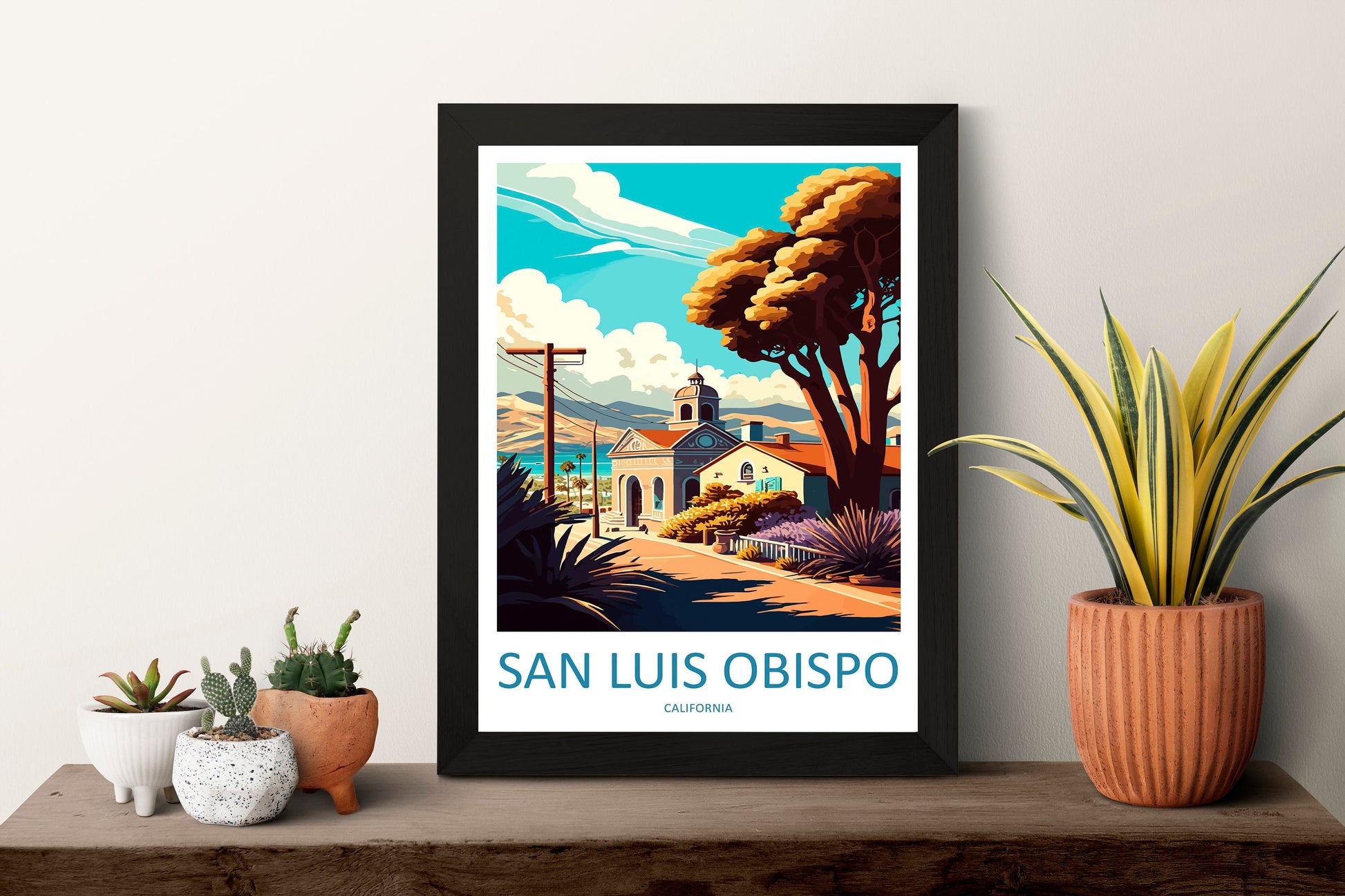 San Luis Obispo Travel Print Wall Art San Luis Obispo Wall Hanging Home Décor San Luis Obispo Gift Art Lovers California Art Lover Gift