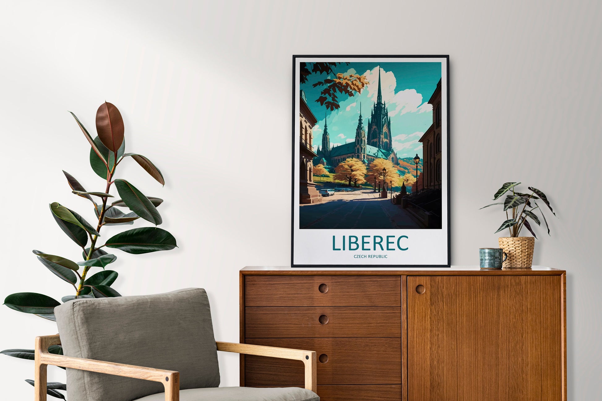 Liberec Travel Print Wall Art Liberec Wall Hanging Home Décor Liberec Gift Art Lovers Czech Republic Art Lover Gift Liberec Art Decor