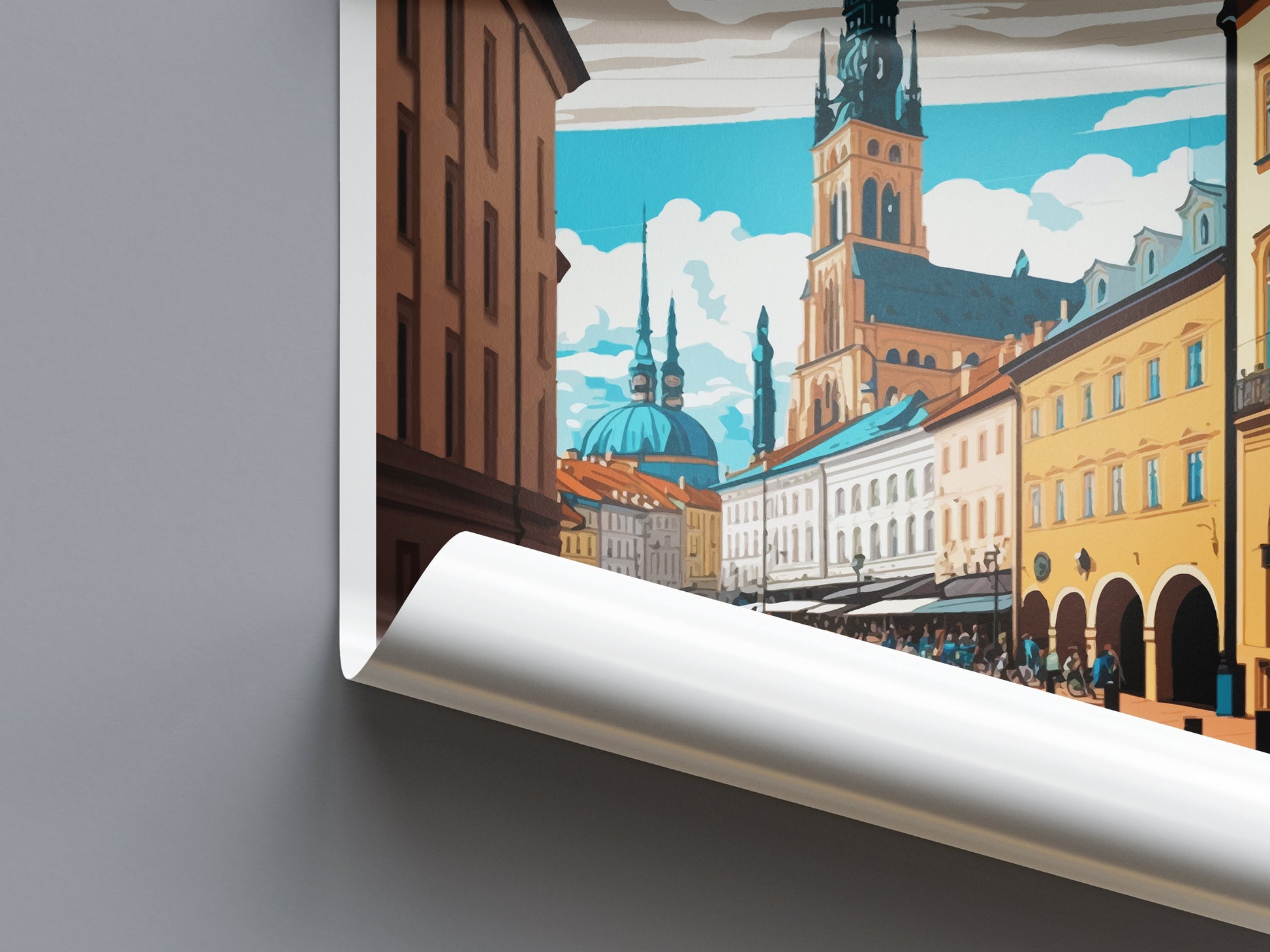 Olomouc Travel Print Wall Art Olomouc Wall Hanging Home Décor Olomouc Gift Art Lovers Czech Republic Art Lover Gift Olomouc Art Decor
