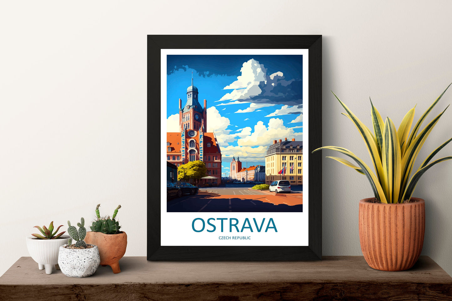Ostrava Travel Print Wall Art Ostrava Wall Hanging Home Décor Ostrava Gift Art Lovers Czech Republic Art Lover Gift Ostrava Art Decor