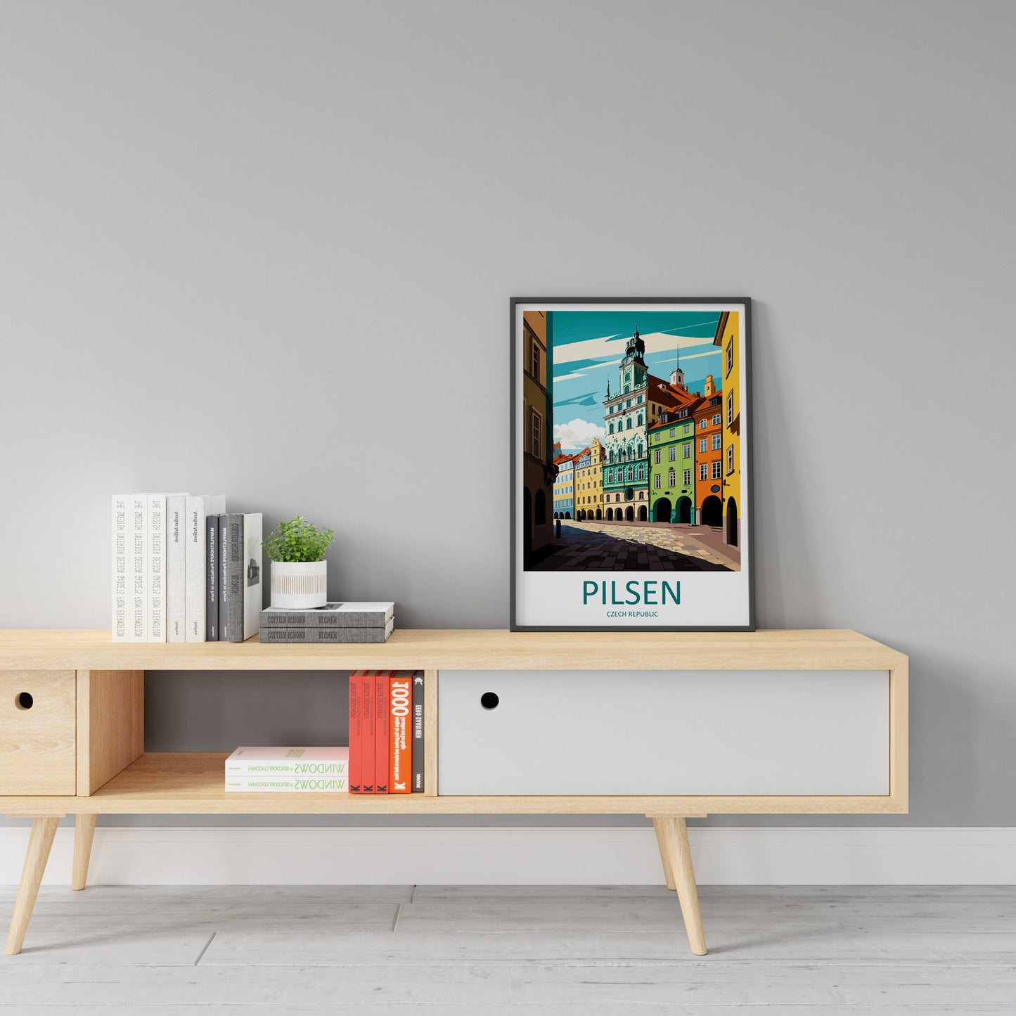 Pilsen Travel Print Wall Art Pilsen Wall Hanging Home Décor Pilsen Gift Art Lovers Czech Republic Art Lover Gift Pilsen Art Decor