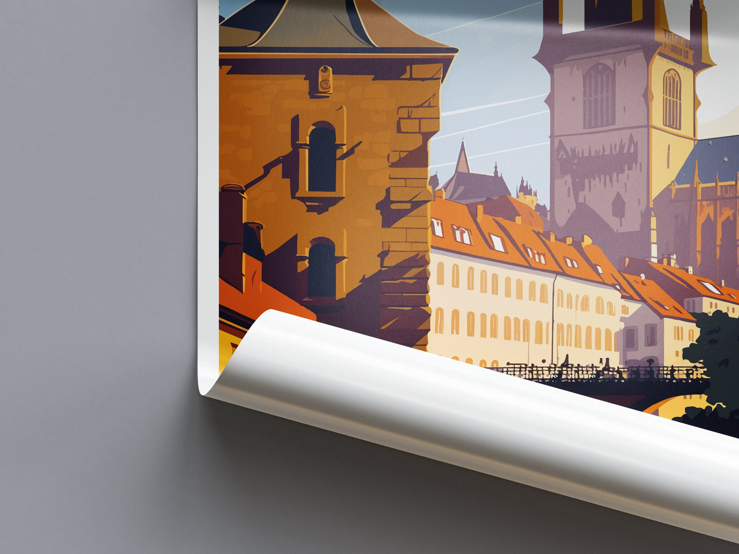 Prague Travel Print Wall Art Prague Wall Hanging Home Décor Prague Gift Art Lovers Czech Republic Art Lover Gift Prague Art Decor