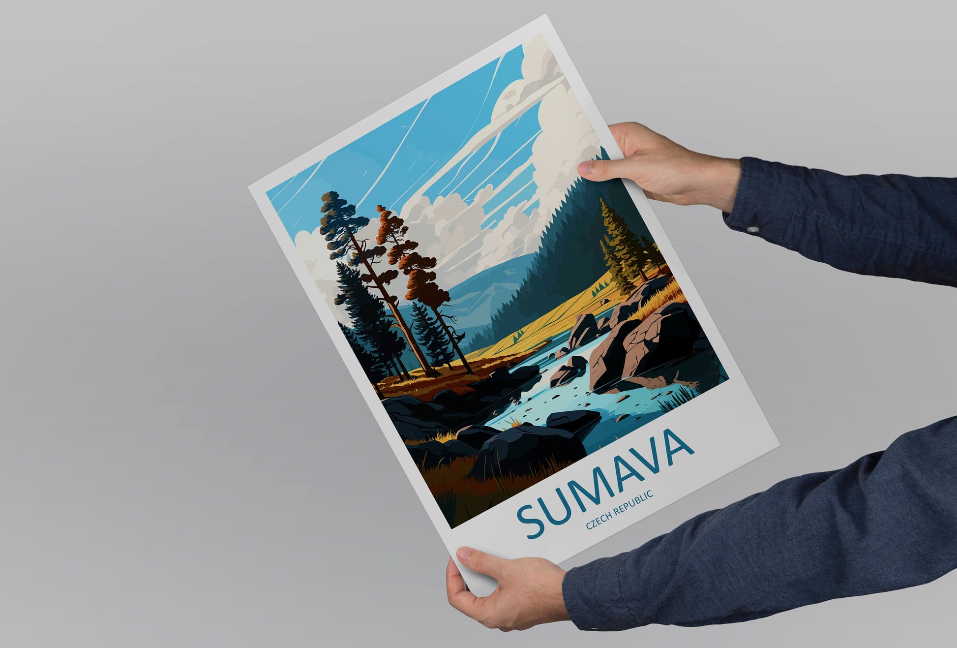 Sumava Travel Print Wall Art Sumava Wall Hanging Home Décor Sumava Gift Art Lovers Czech Republic Art Lover Gift Sumava Art Decor